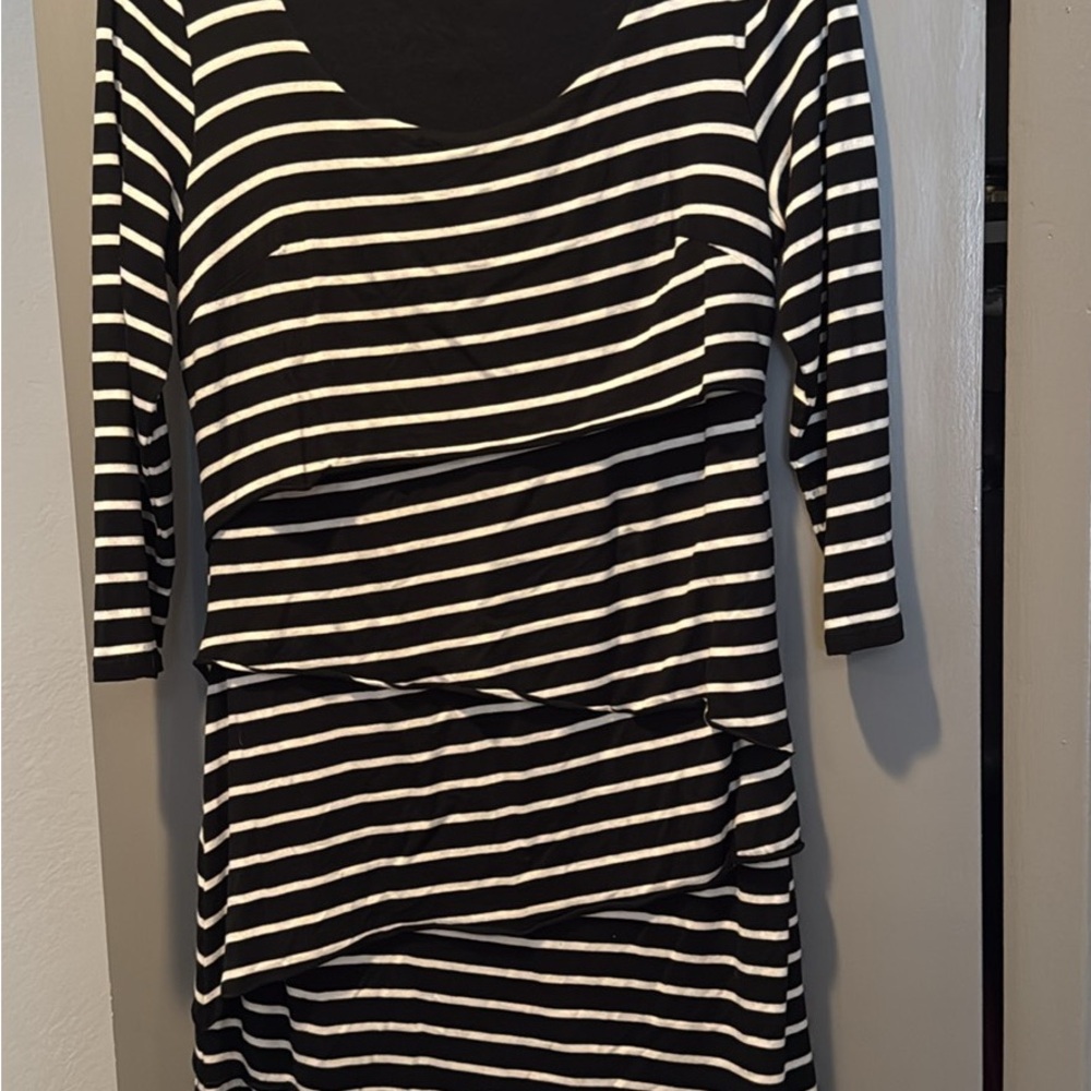 INC International Concepts Black and white dress size L